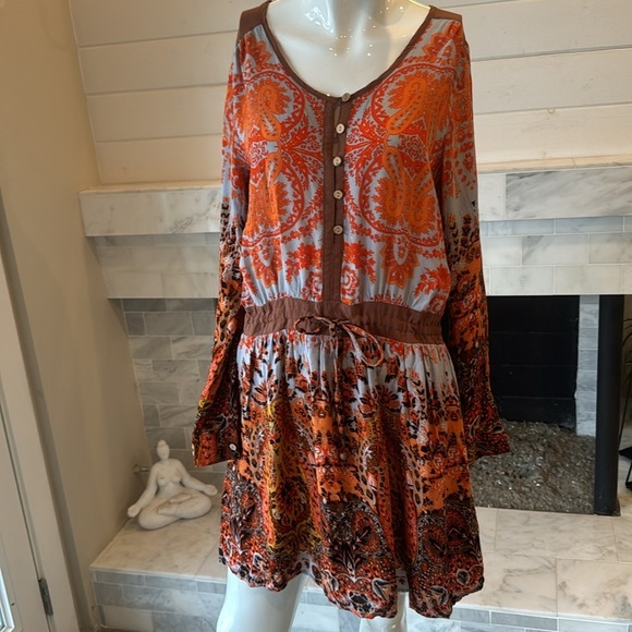 Miss Me Multiclored Paisley Print Boho Dress Size Small - Picture 3 of 14